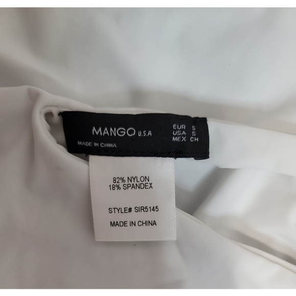 Mango White Laced Body Suit Size Small - Picture 5 of 5